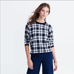 Madewell Plaid Button Back Sweater